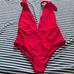 Kids Red One Piece Swimsuit